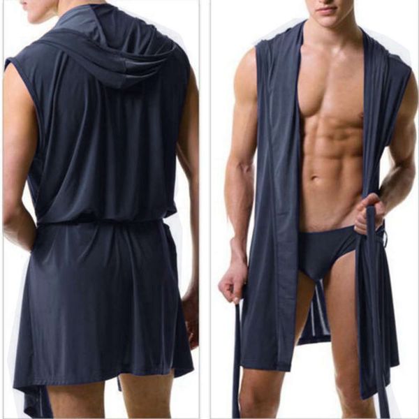 bathrobe european cool silk hooded sleeveless n2n men's bathrobe
bathrobe european cool silk hooded sleeveless n2n men's bathrobe
