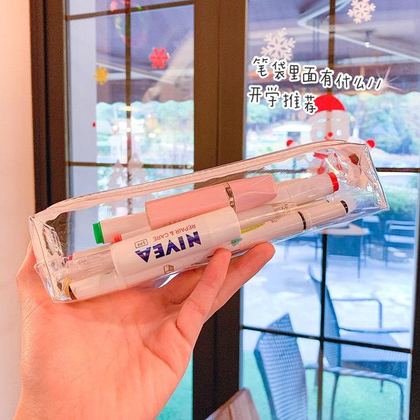 pencil bags wuyin style transparent case student stationery storage bag simple pvc waterproof zipper girl cosmetic
pencil bags wuyin style transparent case student stationery storage bag simple pvc waterproof zipper girl cosmetic