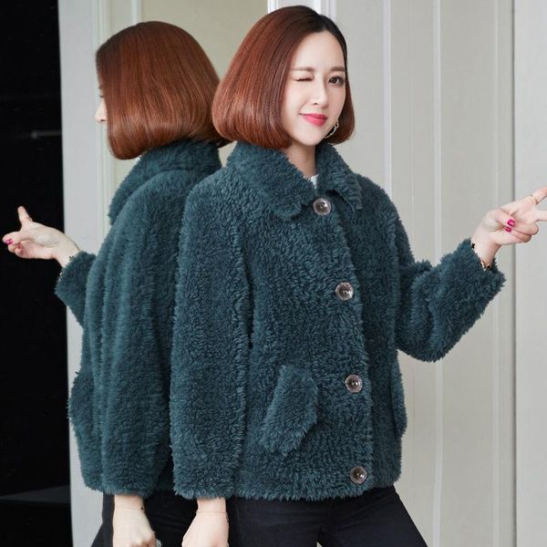 women's fur & faux women 2021 autumn winter lamb sheepskin coat female artificial sheep shearing jacket ladies casual warm outerwear z6, Black
women's fur & faux women 2021 autumn winter lamb sheepskin coat female artificial sheep shearing jacket ladies casual warm outerwear z6, Black