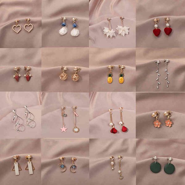 new fashion women korean geometric pearl long clip on earrings for party no pierced, Golden;silver
new fashion women korean geometric pearl long clip on earrings for party no pierced, Golden;silver