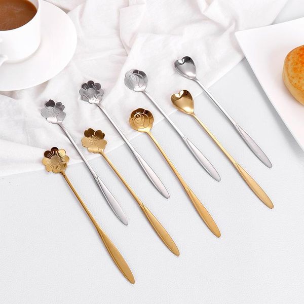 spoons 8pcs western petal spoon stainless steel long ice titanium cherry stirring love kitchen tableware
spoons 8pcs western petal spoon stainless steel long ice titanium cherry stirring love kitchen tableware