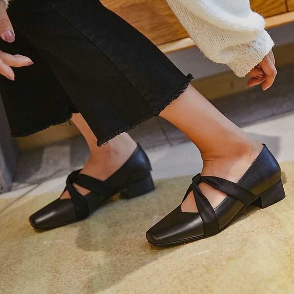 allbitefo size 34-42 square toe soft genuine leather women heels shoes fashion casual women medium heel shoes kitten heels 210611, Black
allbitefo size 34-42 square toe soft genuine leather women heels shoes fashion casual women medium heel shoes kitten heels 210611, Black