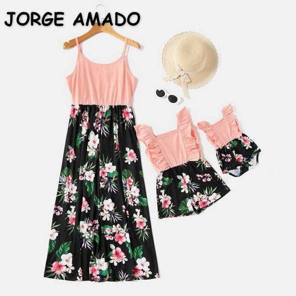 summer family matching clothes 3-pcs sets sling floral dress + bodysuit mom and daughter e432 210610, Blue
summer family matching clothes 3-pcs sets sling floral dress + bodysuit mom and daughter e432 210610, Blue