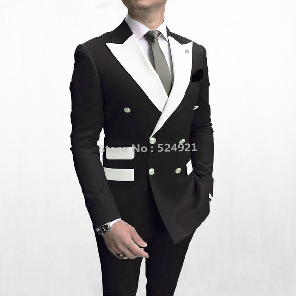 men's suits & blazers double breasted men black and white groom tuxedos peak lapel groomsmen wedding/prom man 2 pieces ( jacket +, White;black
men's suits & blazers double breasted men black and white groom tuxedos peak lapel groomsmen wedding/prom man 2 pieces ( jacket +, White;black