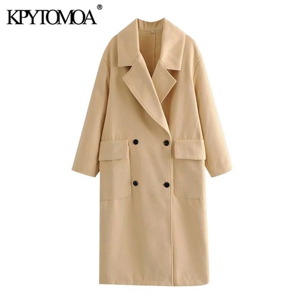 women fashion double breasted pockets woolen coat vintage long sleeve back vents female outerwear chic overcoat 210421, Black
women fashion double breasted pockets woolen coat vintage long sleeve back vents female outerwear chic overcoat 210421, Black