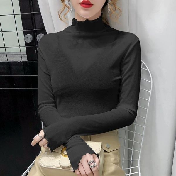 women's t-shirt long-sleeved mesh with high-necked t-shirt, western style shirt gauze p3 1149, White
women's t-shirt long-sleeved mesh with high-necked t-shirt, western style shirt gauze p3 1149, White