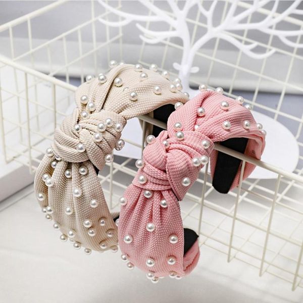 fashion women headwear hair accessories solid pearls hairband center knot casual headband wholesale
fashion women headwear hair accessories solid pearls hairband center knot casual headband wholesale