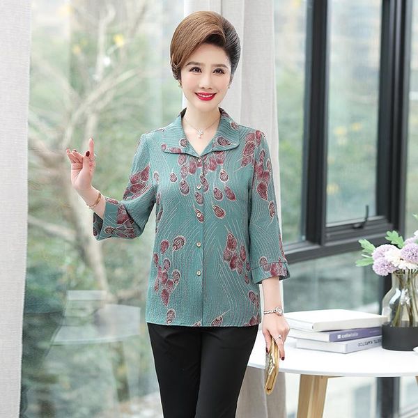 women's blouses & shirts women flowers shirt 2021 spring three quarter sleeve turn-down collar woman floral chiffon blouse, White
women's blouses & shirts women flowers shirt 2021 spring three quarter sleeve turn-down collar woman floral chiffon blouse, White