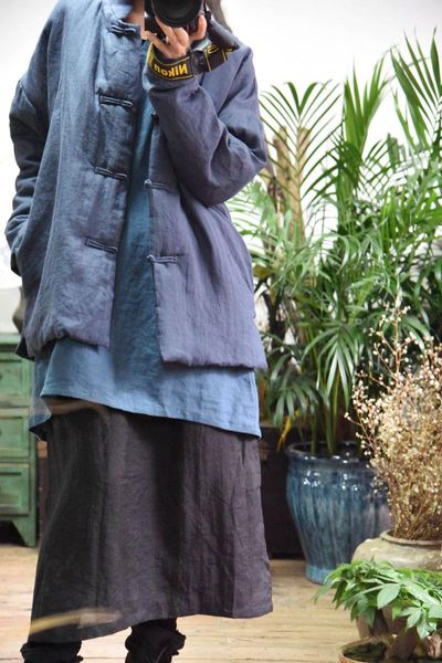 women's down & parkas women cotton linen solid color coat outerwear padded ladies vintage female autumn winter, Black
women's down & parkas women cotton linen solid color coat outerwear padded ladies vintage female autumn winter, Black