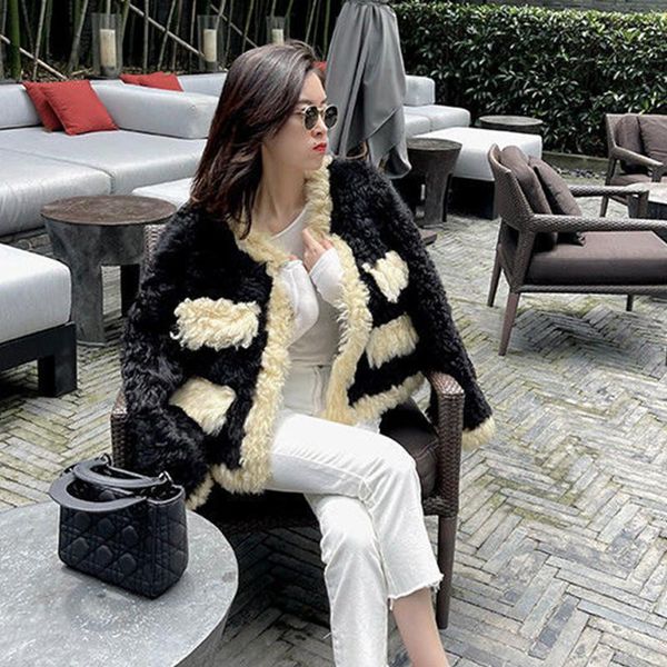 women's fur & faux 2021 winter lambwool shirling furry jacket women double-faced coat ladies fashion quality warm elegant overcoat jack, Black
women's fur & faux 2021 winter lambwool shirling furry jacket women double-faced coat ladies fashion quality warm elegant overcoat jack, Black