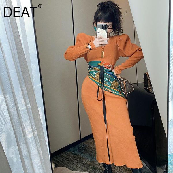 casual dresses deat 2021 round neck full sleeves high waist knitting pullover long dress elastic clothes patchwork seal vestido wo376, Black;gray
casual dresses deat 2021 round neck full sleeves high waist knitting pullover long dress elastic clothes patchwork seal vestido wo376, Black;gray