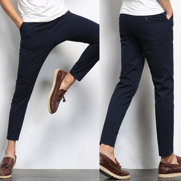 men slim dress pants smart casual long suit pants men casual solid color elastic pockets thin long straight trousers suit pants, White
men slim dress pants smart casual long suit pants men casual solid color elastic pockets thin long straight trousers suit pants, White