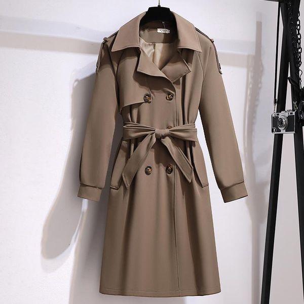 women's trench coats superaen 2021 autumn long coat fashion windbreaker solid double breasted turn down collar women, Tan;black
women's trench coats superaen 2021 autumn long coat fashion windbreaker solid double breasted turn down collar women, Tan;black