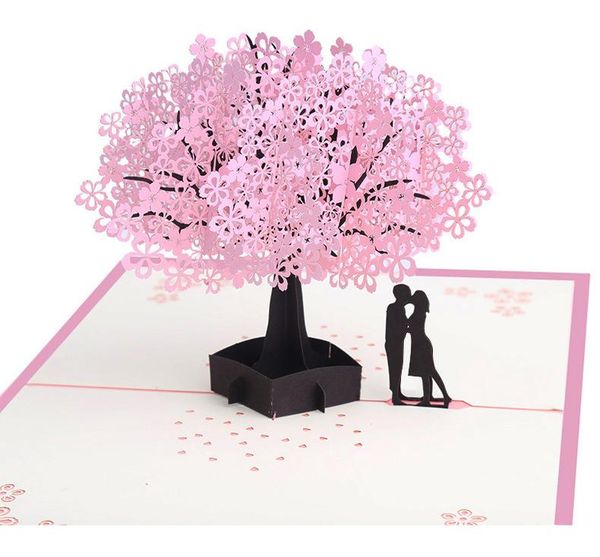 greeting cards 3d up romantic cherry tree loveers for wedding valentine anniversary easter birthday festival party 
greeting cards 3d up romantic cherry tree loveers for wedding valentine anniversary easter birthday festival party