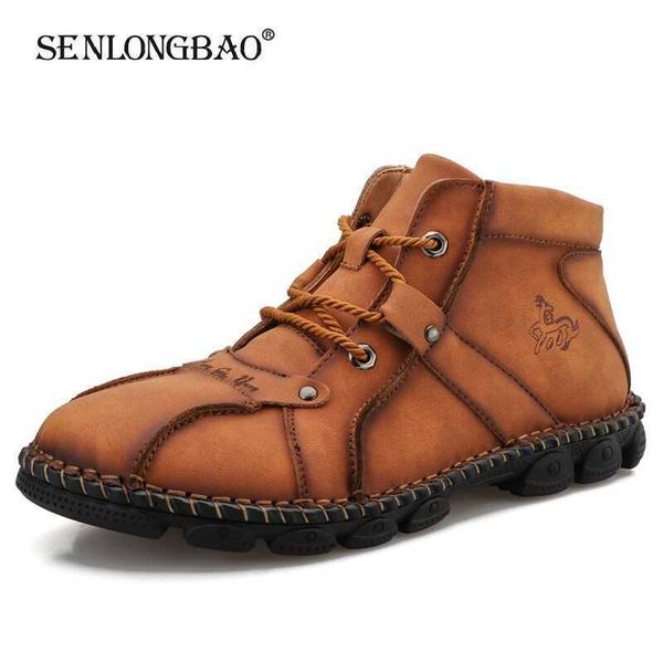 brand leather men boots winter high casual ankle comfortable 's work waterproof man motorcycle 210619, Black
brand leather men boots winter high casual ankle comfortable 's work waterproof man motorcycle 210619, Black