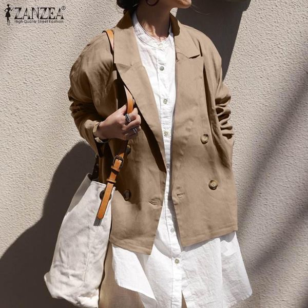 double breasted blazers stylish women's autumn coats casual cotton outwears female solid oversized cardigans suits &, White;black
double breasted blazers stylish women's autumn coats casual cotton outwears female solid oversized cardigans suits &, White;black