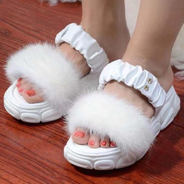 sandals 2021 summer platform with thick soles, 100% slippers, furry and flat-soled women's shoes, Black
sandals 2021 summer platform with thick soles, 100% slippers, furry and flat-soled women's shoes, Black