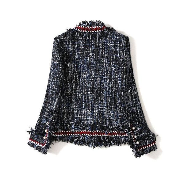 women's jackets spring autumn 2021 tweed jacket v-neck double breasted pearl buckle slim tassel coat women clothes, Black;brown
women's jackets spring autumn 2021 tweed jacket v-neck double breasted pearl buckle slim tassel coat women clothes, Black;brown