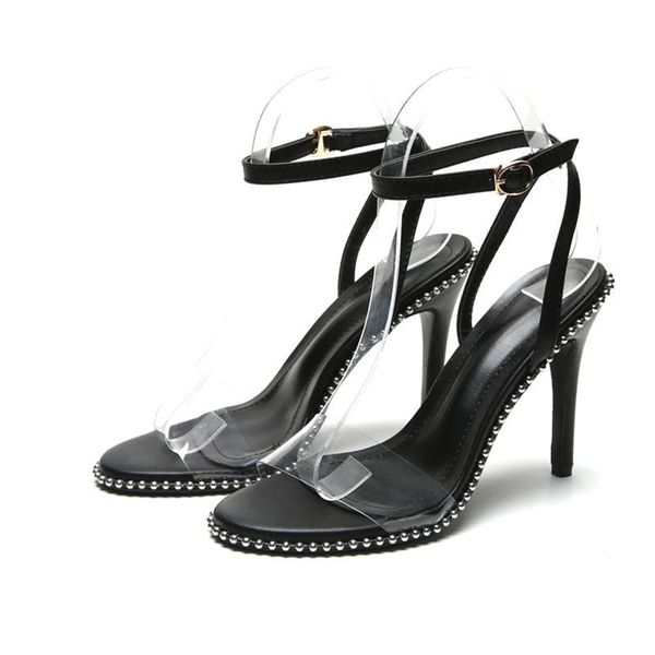 office ladies high heel pumps elegant women sandals transparent pvc ankle buckle strap female footwear sandalies mujer 2021 dress shoes, Black
office ladies high heel pumps elegant women sandals transparent pvc ankle buckle strap female footwear sandalies mujer 2021 dress shoes, Black