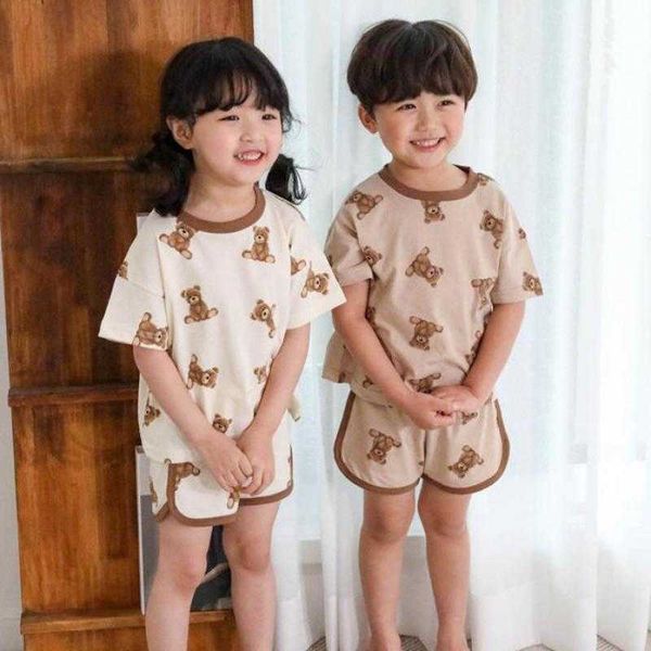 2021 summer new toddler baby girl cute bear print clothes set kids child boys bear pattern short sleeve + shorts set 12m-5m y0909, White
2021 summer new toddler baby girl cute bear print clothes set kids child boys bear pattern short sleeve + shorts set 12m-5m y0909, White