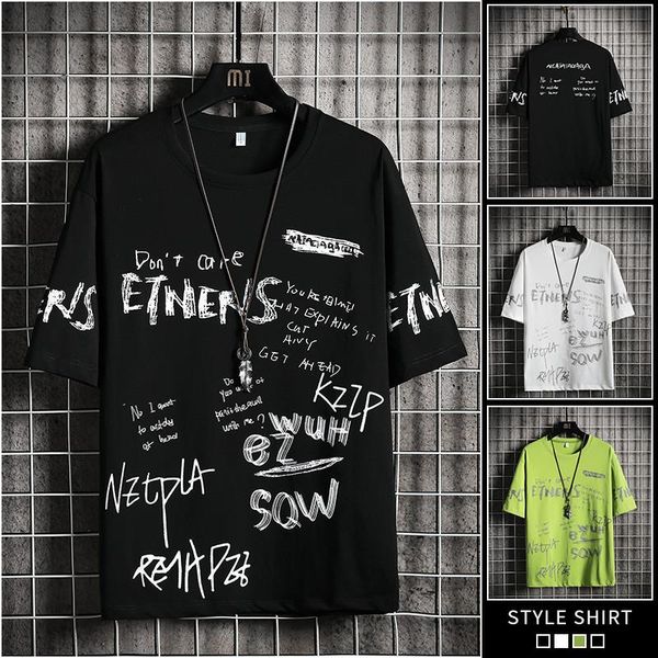men's t-shirts summer letter anime print oversized t-shirt hip-hop cotton japanese male causal shirts street wear fashionable loose top, White;black
men's t-shirts summer letter anime print oversized t-shirt hip-hop cotton japanese male causal shirts street wear fashionable loose top, White;black