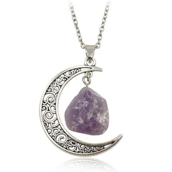 chains european and american style jewelry natural stone crystal necklace vintage moon alloy sweater chain, Silver
chains european and american style jewelry natural stone crystal necklace vintage moon alloy sweater chain, Silver