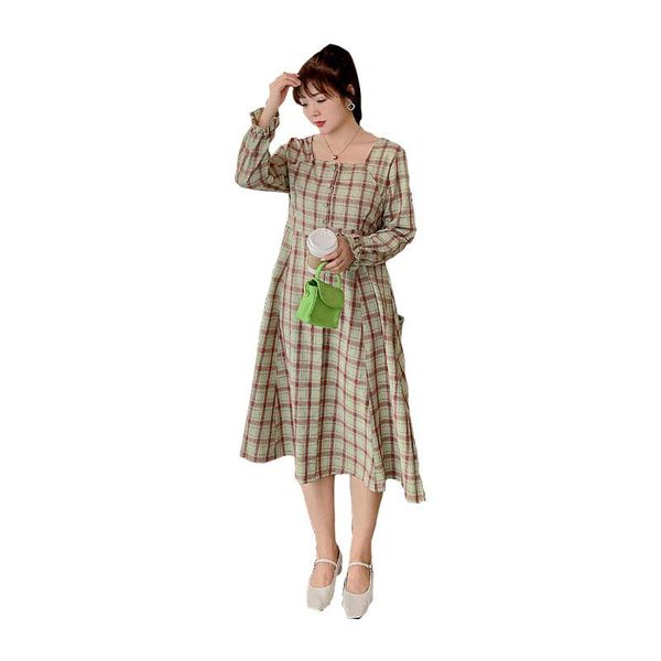 women's autumn square collar buttons plaid dress plus size knee length casual 100kg can be worn dresses, Black;gray
women's autumn square collar buttons plaid dress plus size knee length casual 100kg can be worn dresses, Black;gray