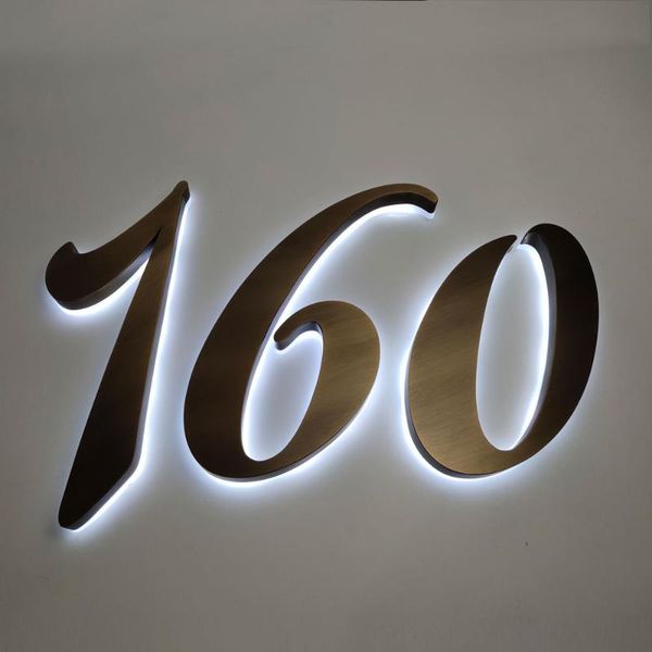 vintage bronze halo-lit signs stainless steel with acrylic backside led house numbers white or warm light color other door hardware
vintage bronze halo-lit signs stainless steel with acrylic backside led house numbers white or warm light color other door hardware