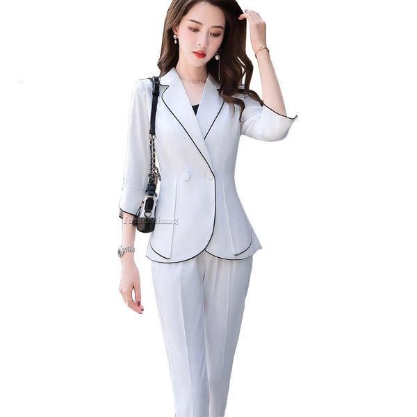 women's suits & blazers elegant ruffle white black women pant suit for summer spring two piece set size s-5xl three quarter sleeve blaz
women's suits & blazers elegant ruffle white black women pant suit for summer spring two piece set size s-5xl three quarter sleeve blaz