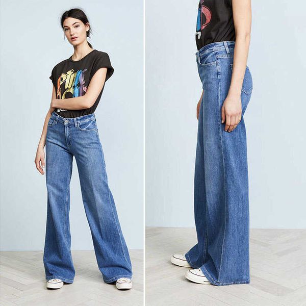 women's 21 new season paig high waist slim wide leg jeans cover meat and save women's jeans with rough legs, Blue
women's 21 new season paig high waist slim wide leg jeans cover meat and save women's jeans with rough legs, Blue