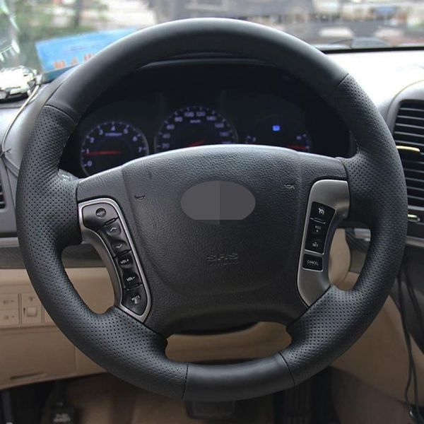 steering wheel covers car cover non-slip hand-stitched soft black genuine leather wrap for santa fe 2012
steering wheel covers car cover non-slip hand-stitched soft black genuine leather wrap for santa fe 2012