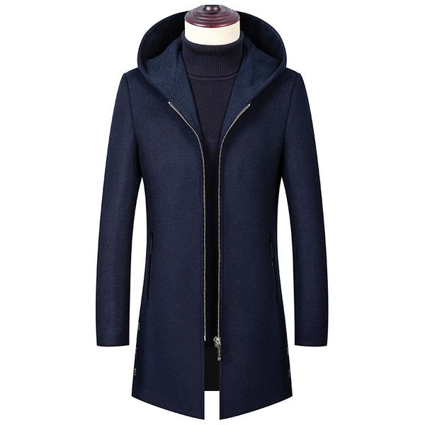 men's wool & blends men's autumn winter hooded woolen trench coat 2021 fashion business casual pure color long jacket, Black
men's wool & blends men's autumn winter hooded woolen trench coat 2021 fashion business casual pure color long jacket, Black