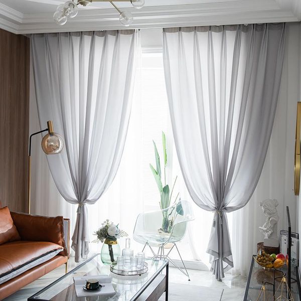 nordic style silver chiffon gauze curtain panels modern tansparent impermeable blue drapes soft yarn for living room &
nordic style silver chiffon gauze curtain panels modern tansparent impermeable blue drapes soft yarn for living room &
