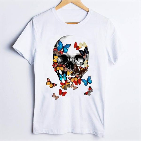 tees print butterfly skull women t shirts funny printing short sleeve trend style ladies clothes lady clothing female shirt, White
tees print butterfly skull women t shirts funny printing short sleeve trend style ladies clothes lady clothing female shirt, White