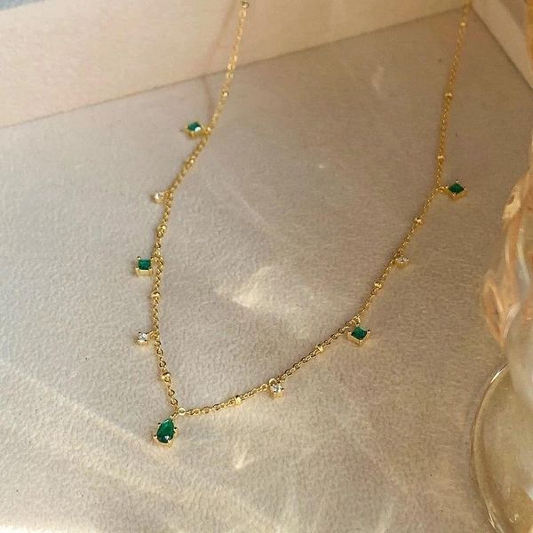 chains exquisite green zircon clavicle chain necklace retro design ladies necklaces jewelry party birthday gift, Silver
chains exquisite green zircon clavicle chain necklace retro design ladies necklaces jewelry party birthday gift, Silver