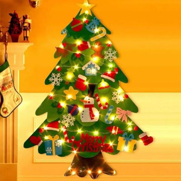 christmas decorations 3d kids diy felt tree with light ornaments children year gifts for door wall hanging home decoration
christmas decorations 3d kids diy felt tree with light ornaments children year gifts for door wall hanging home decoration