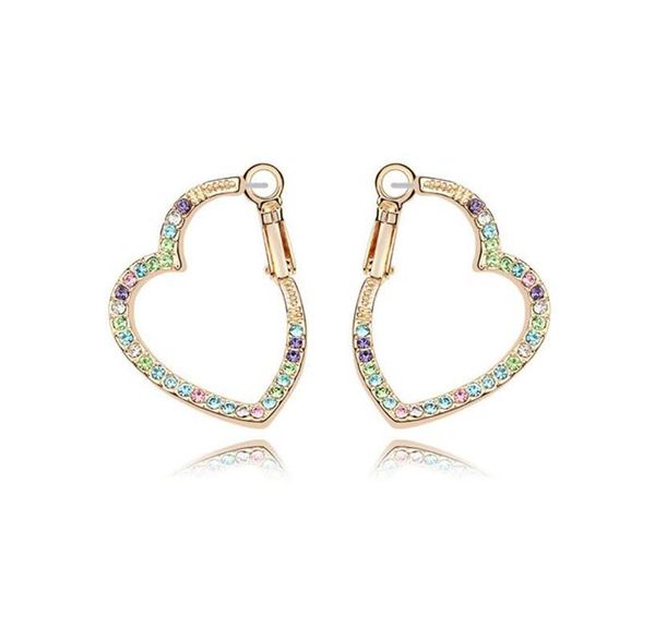 hoop & huggie austrian crystal earrings - heart-shaped circle star jewelry basketball baby wife accessories, Golden;silver
hoop & huggie austrian crystal earrings - heart-shaped circle star jewelry basketball baby wife accessories, Golden;silver