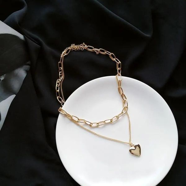 chains oe arrival 2021 fashion sweet girls elegant heart double necklace for women party choker jewelry gifts, Silver
chains oe arrival 2021 fashion sweet girls elegant heart double necklace for women party choker jewelry gifts, Silver