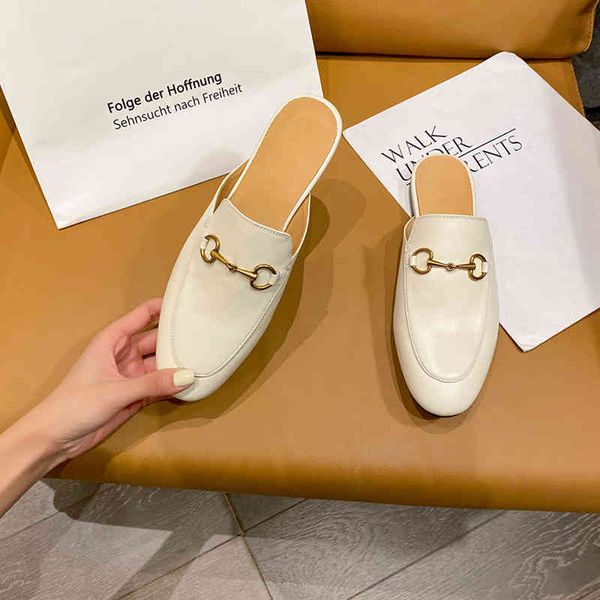 slippers baotou half slippers women wear leather mules outside without heel lazy shoes women's flat sandals and slipperss trend dp, Black
slippers baotou half slippers women wear leather mules outside without heel lazy shoes women's flat sandals and slipperss trend dp, Black