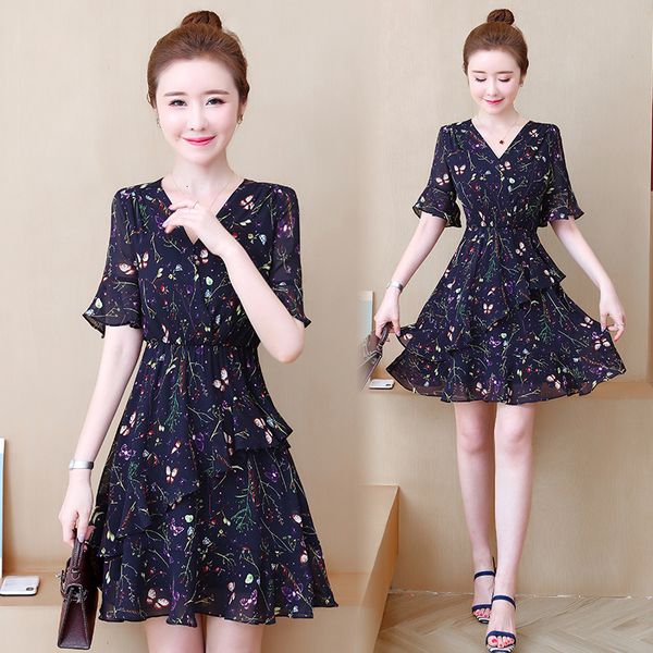 dresses 2021 popular new summer floral chiffon dress women's high waist thin v-neck short skirt, Black;gray
dresses 2021 popular new summer floral chiffon dress women's high waist thin v-neck short skirt, Black;gray
