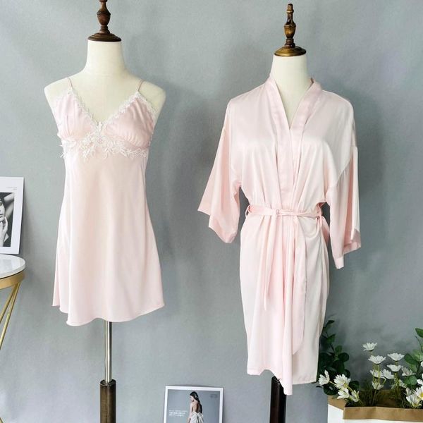 women's sleepwear twinset robe set satin 2pcs bride bridesmaid kimono bathrobe gown with chemise nightgown lingerie nightwear, Black;red
women's sleepwear twinset robe set satin 2pcs bride bridesmaid kimono bathrobe gown with chemise nightgown lingerie nightwear, Black;red