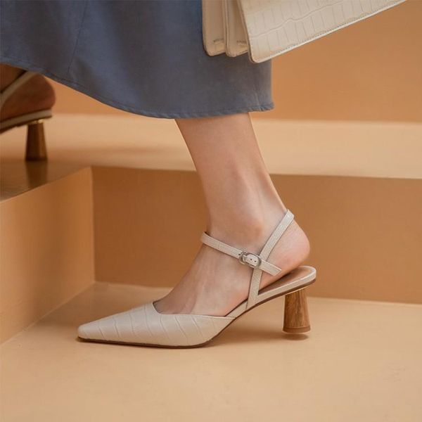 sandals women pointed toe shallow slingback summer prom party shoes 5cm round heels office lady sandalias femininos creepers, Black
sandals women pointed toe shallow slingback summer prom party shoes 5cm round heels office lady sandalias femininos creepers, Black