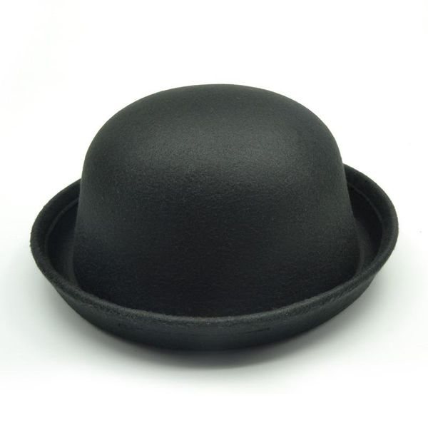 little girls fedora hat dome cap children dress hats kids caps felt wool felting bowler wide brim, Blue;gray
little girls fedora hat dome cap children dress hats kids caps felt wool felting bowler wide brim, Blue;gray
