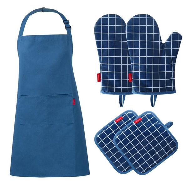 aprons 5pcs oven mitts,pot holders with pocket and apron cotton lining silicone coating surface heat resistant kitchen glove
aprons 5pcs oven mitts,pot holders with pocket and apron cotton lining silicone coating surface heat resistant kitchen glove