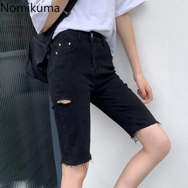 women's pants & capris nomikuma high waist stretch slim jeans half 2021 black hole pant summer pantalones mujer cintura alta 6a183, Black;white
women's pants & capris nomikuma high waist stretch slim jeans half 2021 black hole pant summer pantalones mujer cintura alta 6a183, Black;white