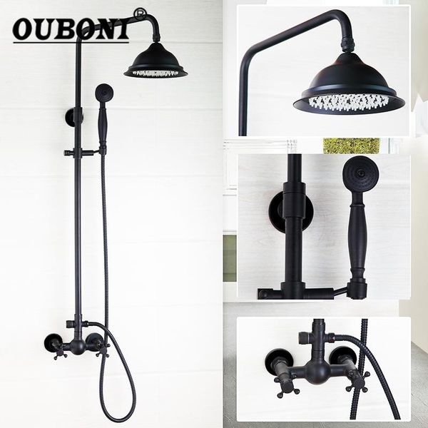 luxury oil rubbed bronze durable handle bathroom shower set control rainfall mixer black faucet sets
luxury oil rubbed bronze durable handle bathroom shower set control rainfall mixer black faucet sets