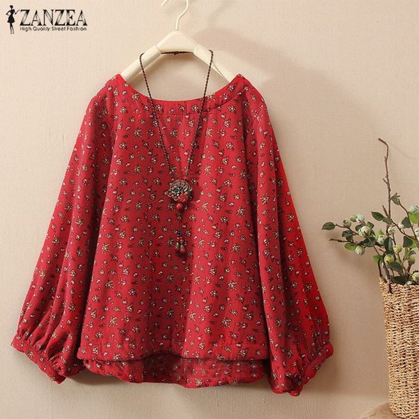 zanzea spring women floral printed o neck long sleeve blouse female casual loose blusas cotton linen shirt oversized, White
zanzea spring women floral printed o neck long sleeve blouse female casual loose blusas cotton linen shirt oversized, White