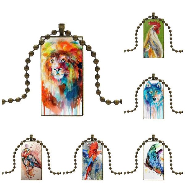 animal watercolor design fashion vintage glass women rectangle necklace pendants for woman statement pendant necklaces, Silver
animal watercolor design fashion vintage glass women rectangle necklace pendants for woman statement pendant necklaces, Silver