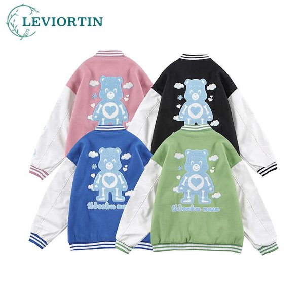 men's jackets embroide american high street baseball jacket men uniform female trend loose cartoon bear stitching coat autumn couple, Black;brown
men's jackets embroide american high street baseball jacket men uniform female trend loose cartoon bear stitching coat autumn couple, Black;brown