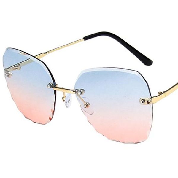 fashion women sunglasses rimless sun glasses trimming goggles anti-uv spectacles gradient color lens adumbral a++, White;black
fashion women sunglasses rimless sun glasses trimming goggles anti-uv spectacles gradient color lens adumbral a++, White;black